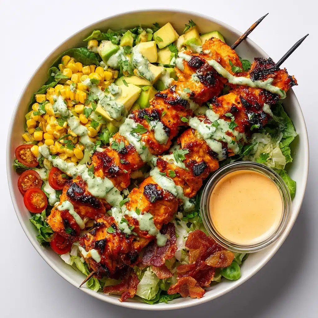 Chopped Honey Buffalo Chicken Skewer Salad Recipe - Recipe Image