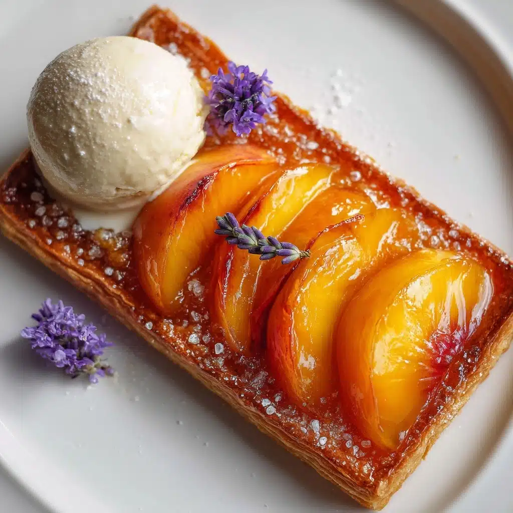 Easy Summer Puff Pastry Peach Tartlets Recipe - Recipe Image
