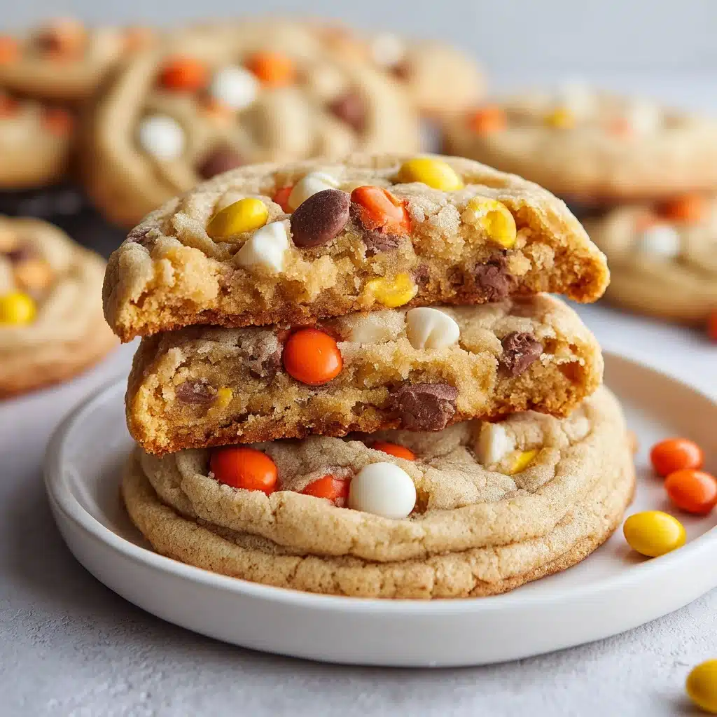White Chocolate Reese’s Pieces Peanut Butter Chip Cookies Recipe - Recipe Image