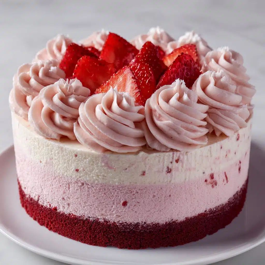 Strawberry Red Velvet Cheesecake Recipe - Recipe Image