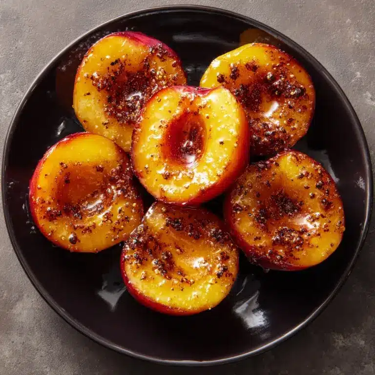 Pan fried peaches Recipe