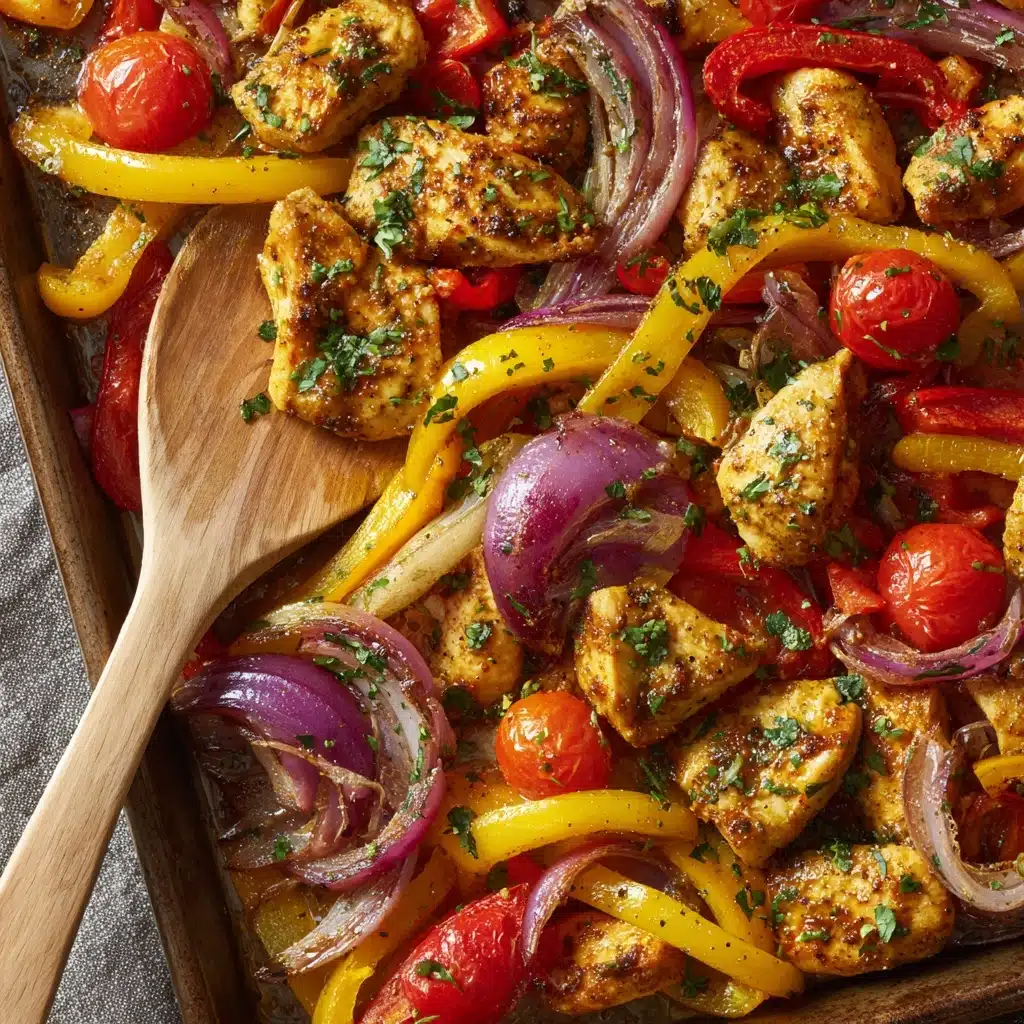Sheet Pan Shawarma Spiced Chicken and Vegetables Recipe - Recipe Image