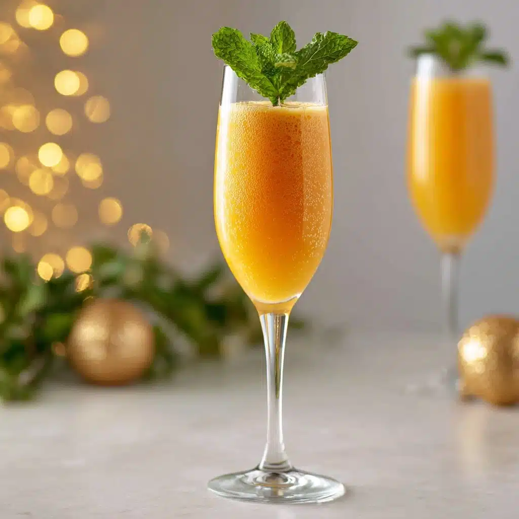 Peach Bellini Mocktail Recipe - Recipe Image