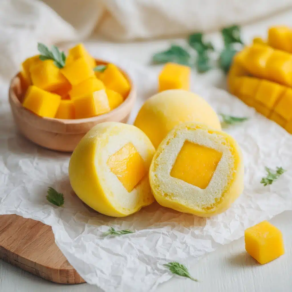 Easy 3-Ingredient Mango Mochi with Custard Filling Recipe - Recipe Image