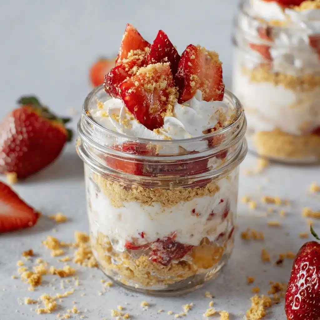 No-Bake Strawberry Cheesecake Jars Recipe - Recipe Image