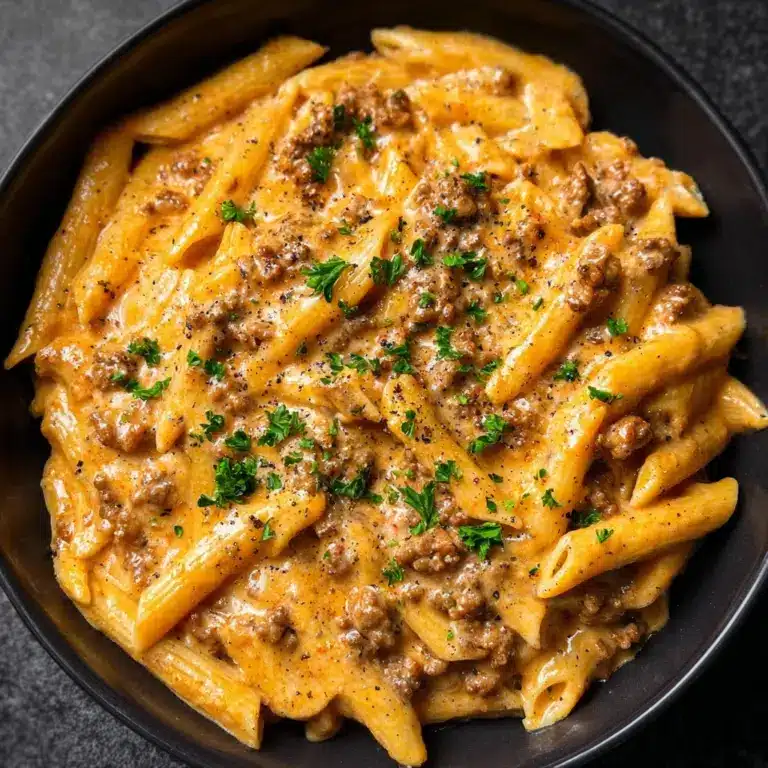 High Protein Creamy Beef Pasta Recipe