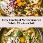 Crockpot Mediterranean White Chicken Chili Recipe