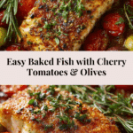 Baked Fish with Cherry Tomatoes and Olives Recipe
