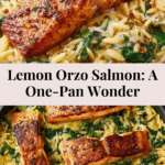 One Skillet Salmon with Lemon Orzo Recipe