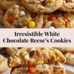 White Chocolate Reese’s Pieces Peanut Butter Chip Cookies Recipe
