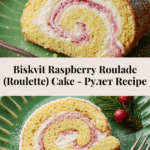 Biskvit Raspberry Roulade (Roulette) Cake - Рулет Recipe