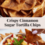 Cinnamon Sugar Tortilla Chips (Oven Baked) Recipe