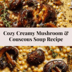 Creamy Mushroom & Pearl Couscous Soup Recipe