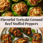 Teriyaki Ground Beef Stuffed Poblano Peppers Recipe