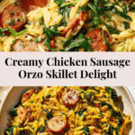 Creamy Chicken Sausage Orzo Skillet Recipe