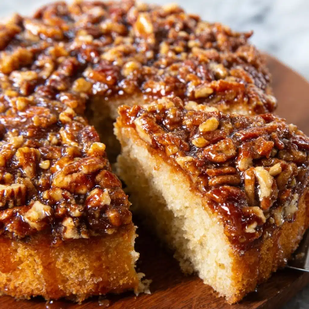 Pecan Upside-Down Cake Recipe - Recipe Image