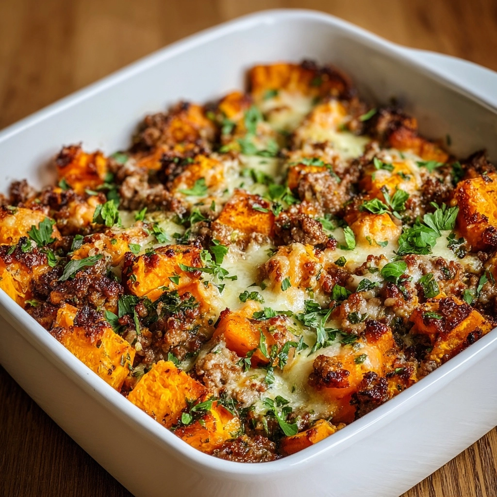 Once everything is cooked through, transfer the mixture to the prepared baking dish and spread it out evenly Recipe - Recipe Image