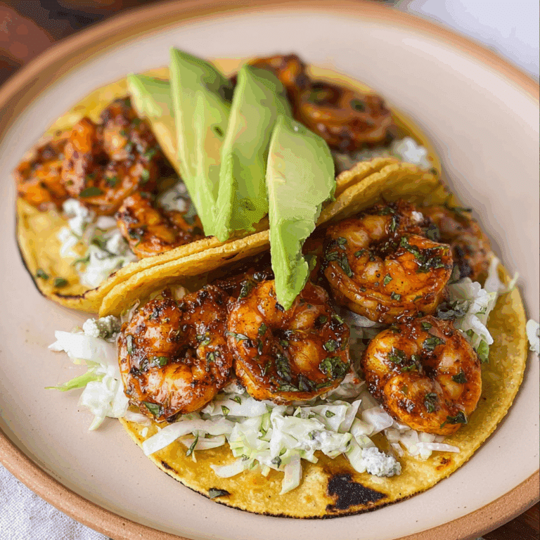 Cilantro Lime Shrimp Tacos with Creamy Slaw Recipe