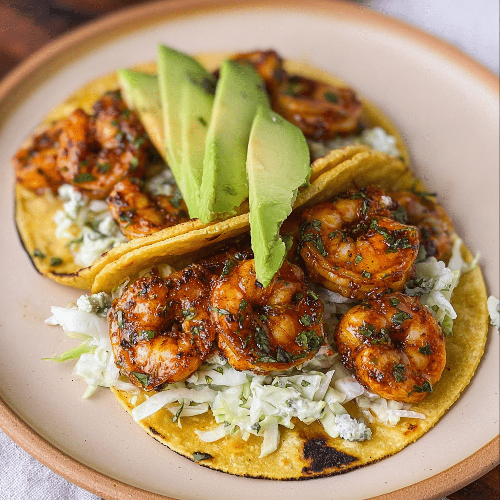 Cilantro Lime Shrimp Tacos with Creamy Slaw Recipe - Recipe Image