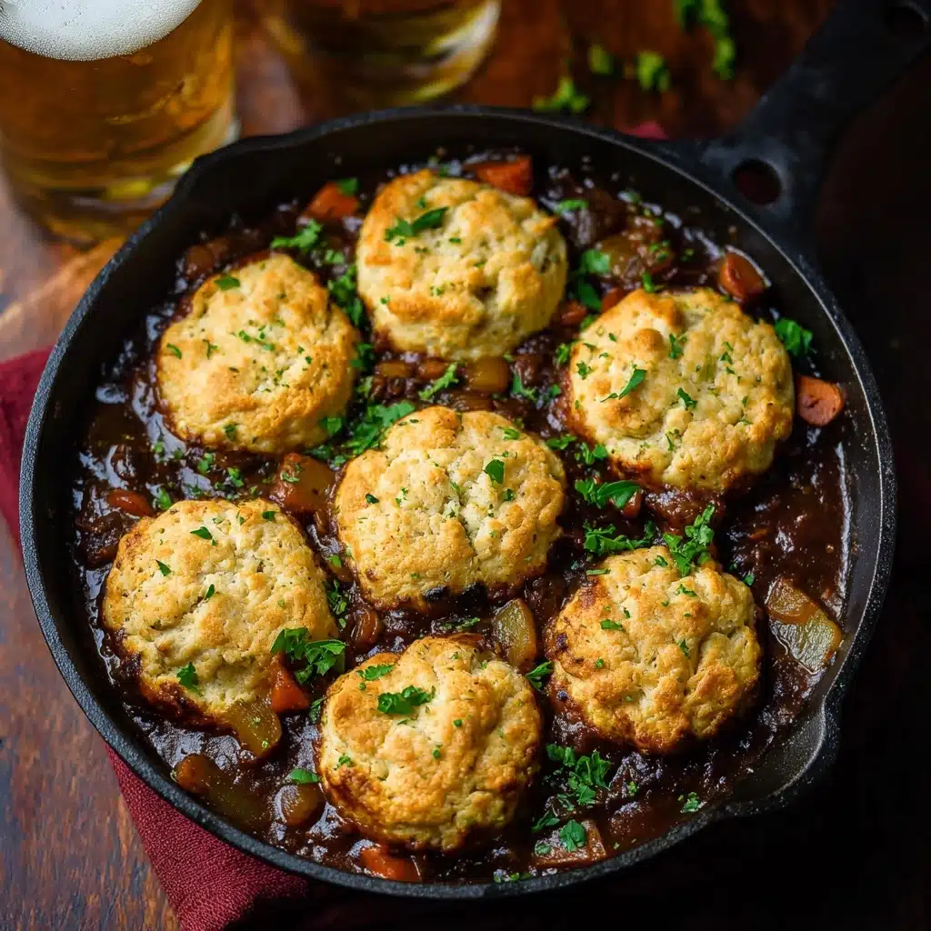 Guinness Beef Stew with Cheddar Herb Dumplings Recipe