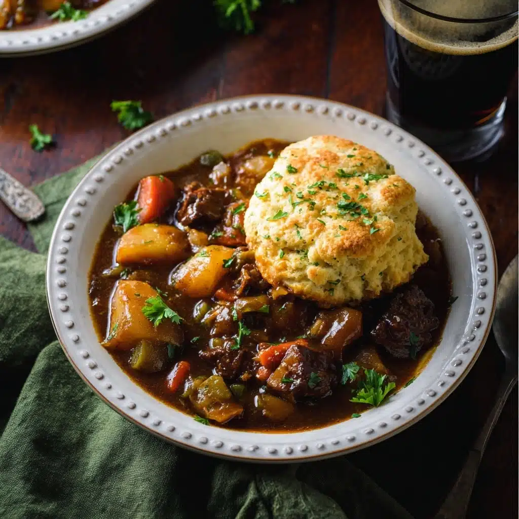 Guinness Beef Stew with Cheddar Herb Dumplings Recipe - Recipe Image