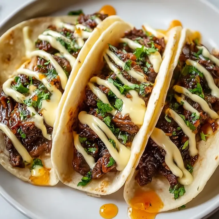 Garlic Butter Honey BBQ Beef Tacos Recipe