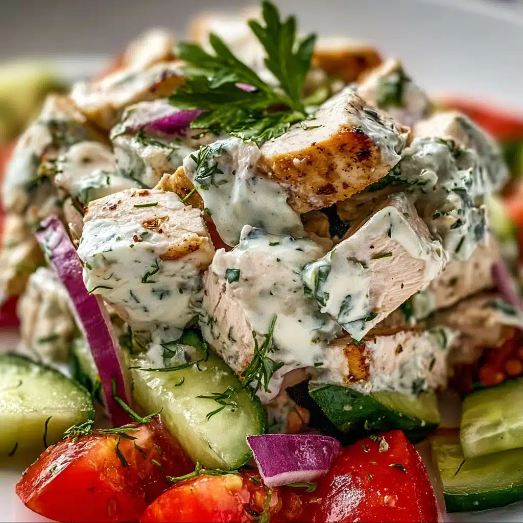 Mediterranean Tzatziki Chicken Salad Recipe