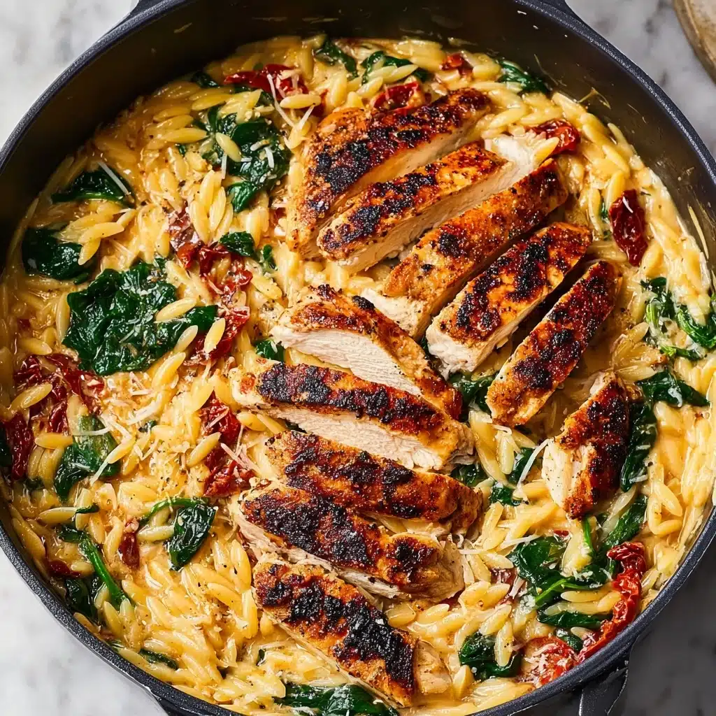 Creamy Sun-Dried Tomato Chicken Orzo Recipe - Recipe Image