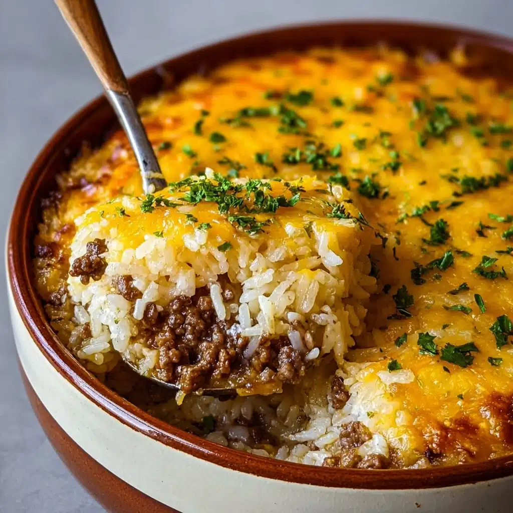 French Onion Ground Beef and Rice Casserole Recipe