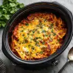 Slow Cooker Chicken Enchilada Casserole Recipe