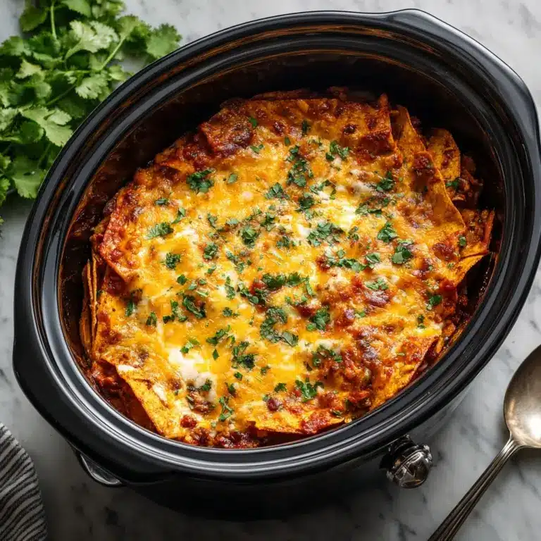 Slow Cooker Chicken Enchilada Casserole Recipe