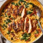 Creamy Sun-Dried Tomato Chicken Orzo Recipe