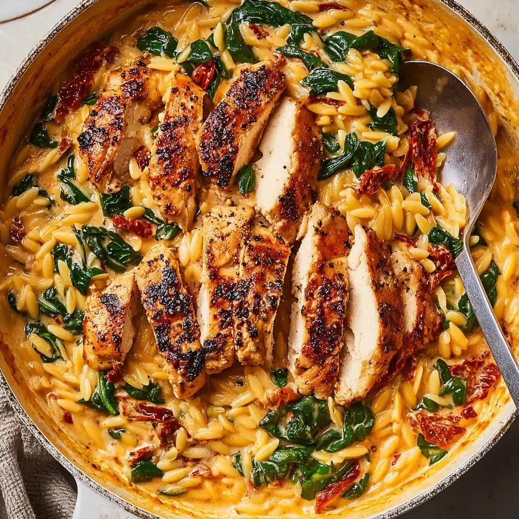 Creamy Sun-Dried Tomato Chicken Orzo Recipe - Recipe Image