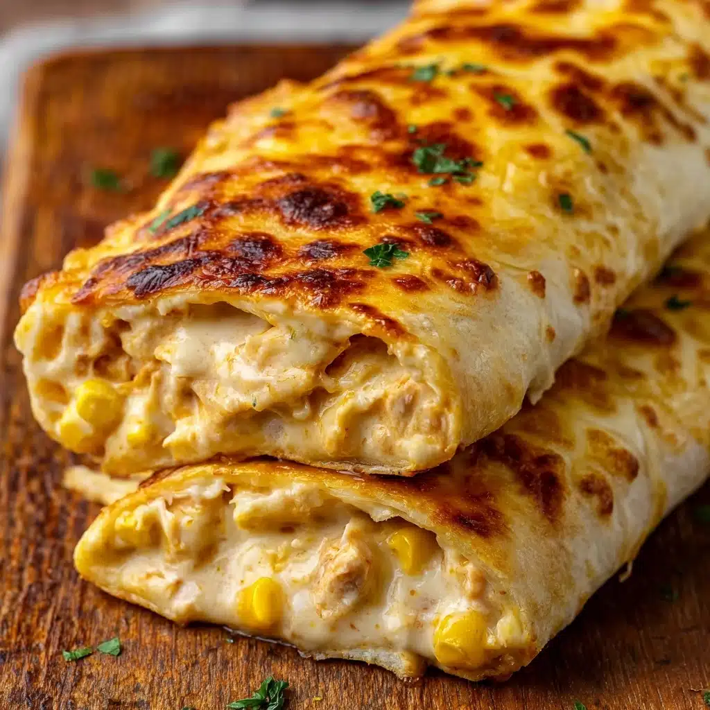 Cheesy Chicken Garlic Wraps Recipe