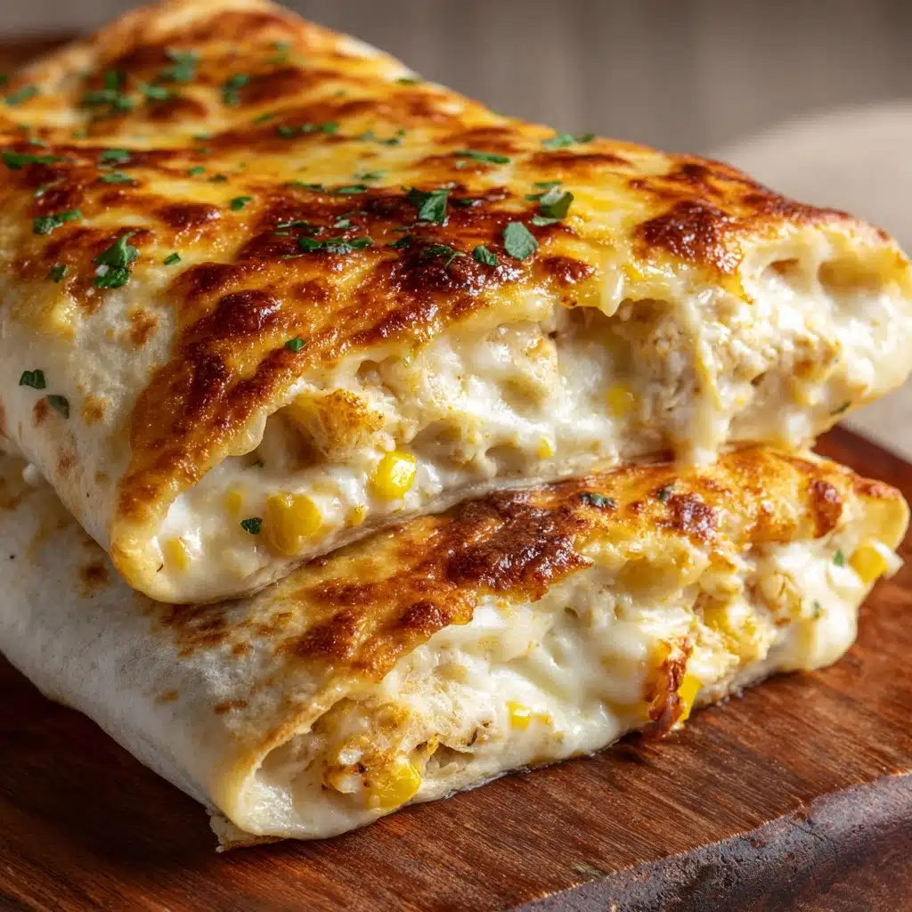 Cheesy Chicken Garlic Wraps Recipe - Recipe Image