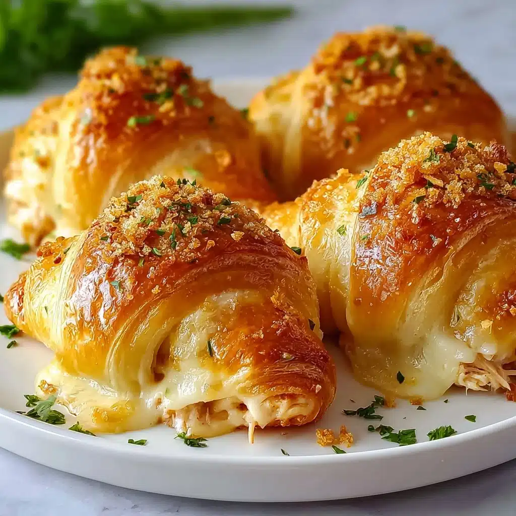 Chicken alredo Stuffed Crescent Recipe - Recipe Image