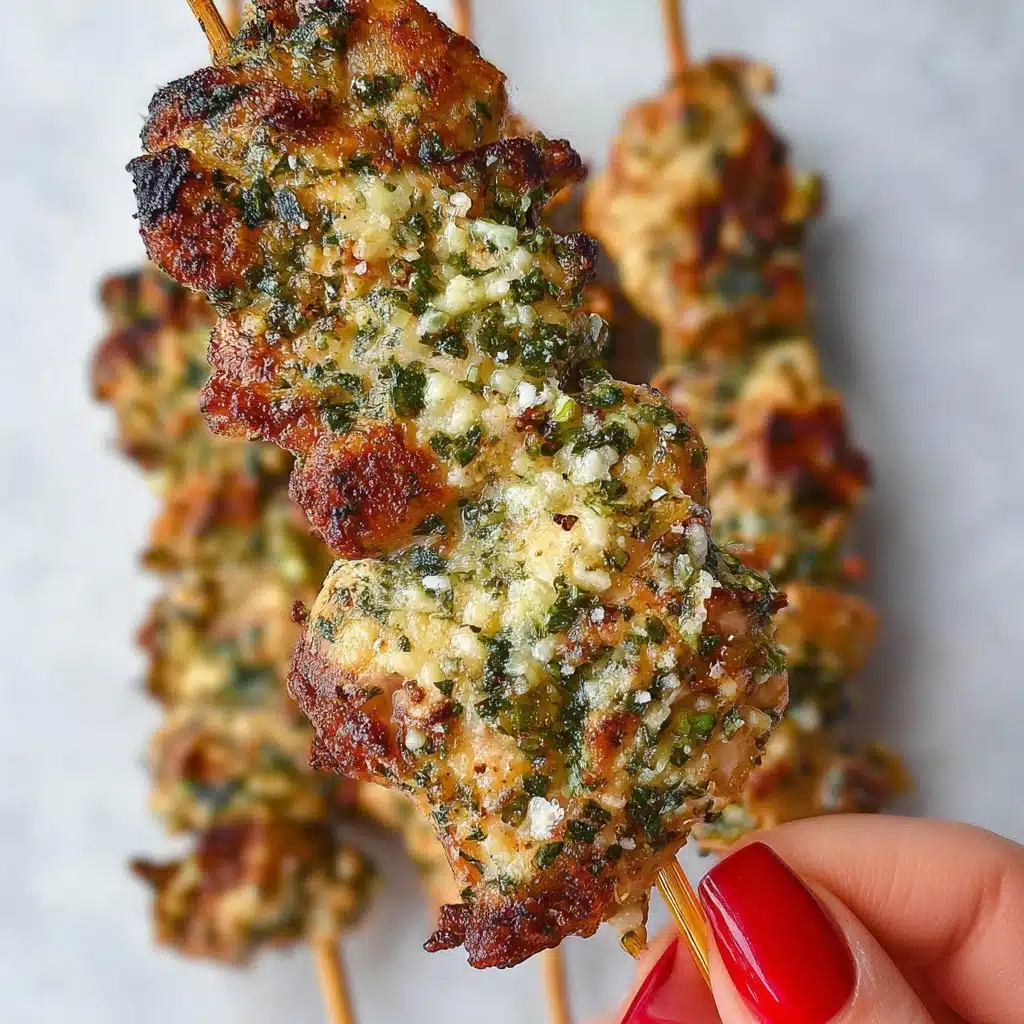 Garlic Parmesan Chicken Skewers Recipe