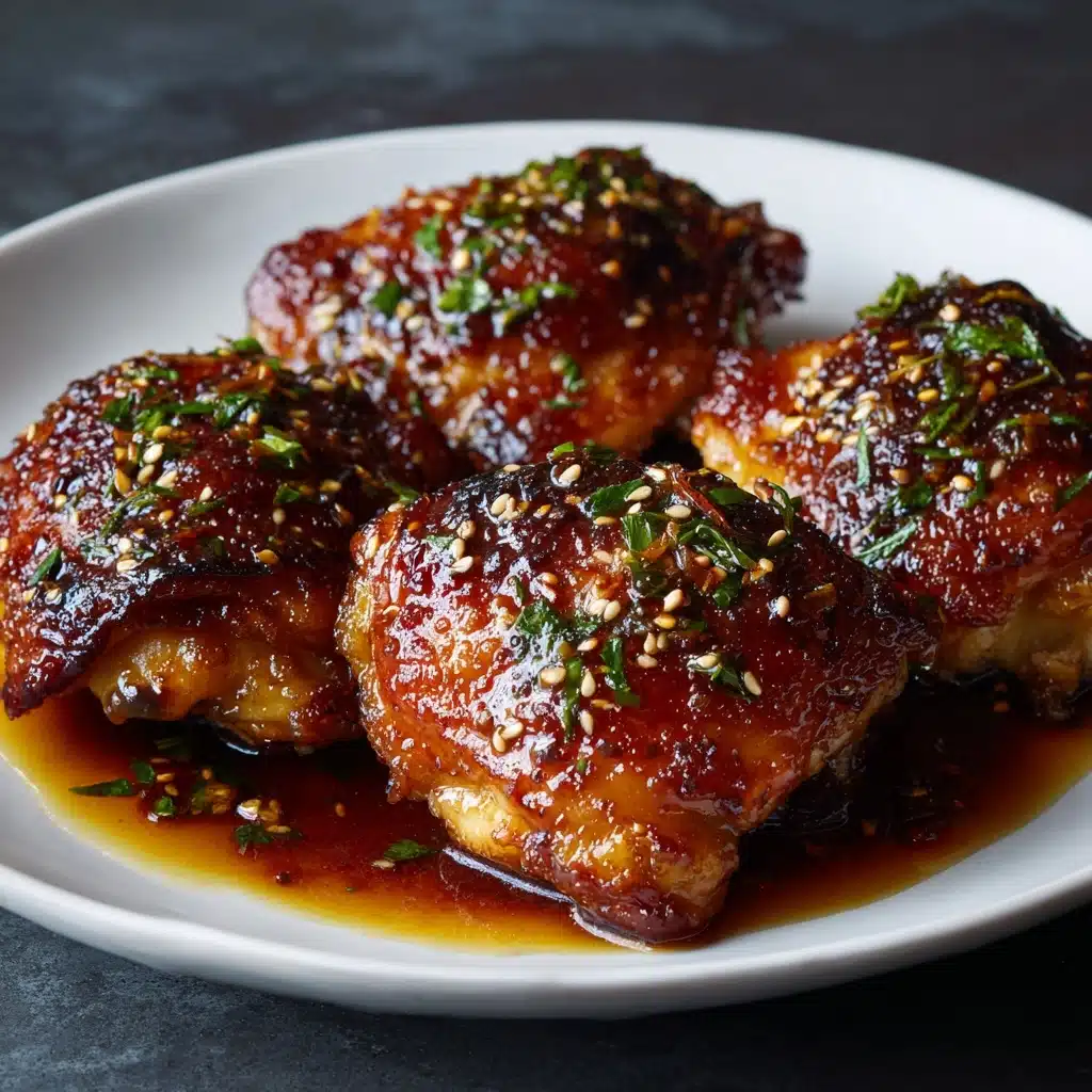 Easy Crockpot Honey Garlic Chicken Thighs Recipe - Recipe Image