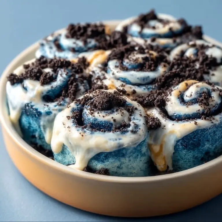 Cookie Monster Cinnamon Rolls Recipe