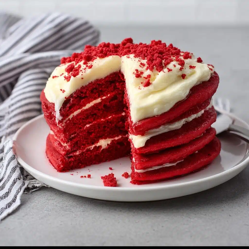 Red Velvet Pancakes with Cream Cheese Frosting Recipe