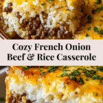 French Onion Ground Beef and Rice Casserole Recipe