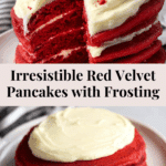 Red Velvet Pancakes with Cream Cheese Frosting Recipe
