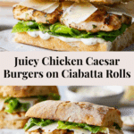 Chicken Caesar burger recipe