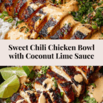 Sweet Chili Chicken Bowl with Coconut Lime Drizzle Recipe