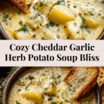 Hearty Cheddar Garlic Herb Potato Soup Recipe