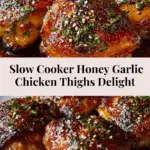 Easy Crockpot Honey Garlic Chicken Thighs Recipe
