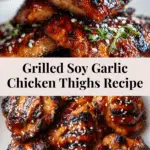 Grilled Soy Garlic Chicken Thighs Recipe