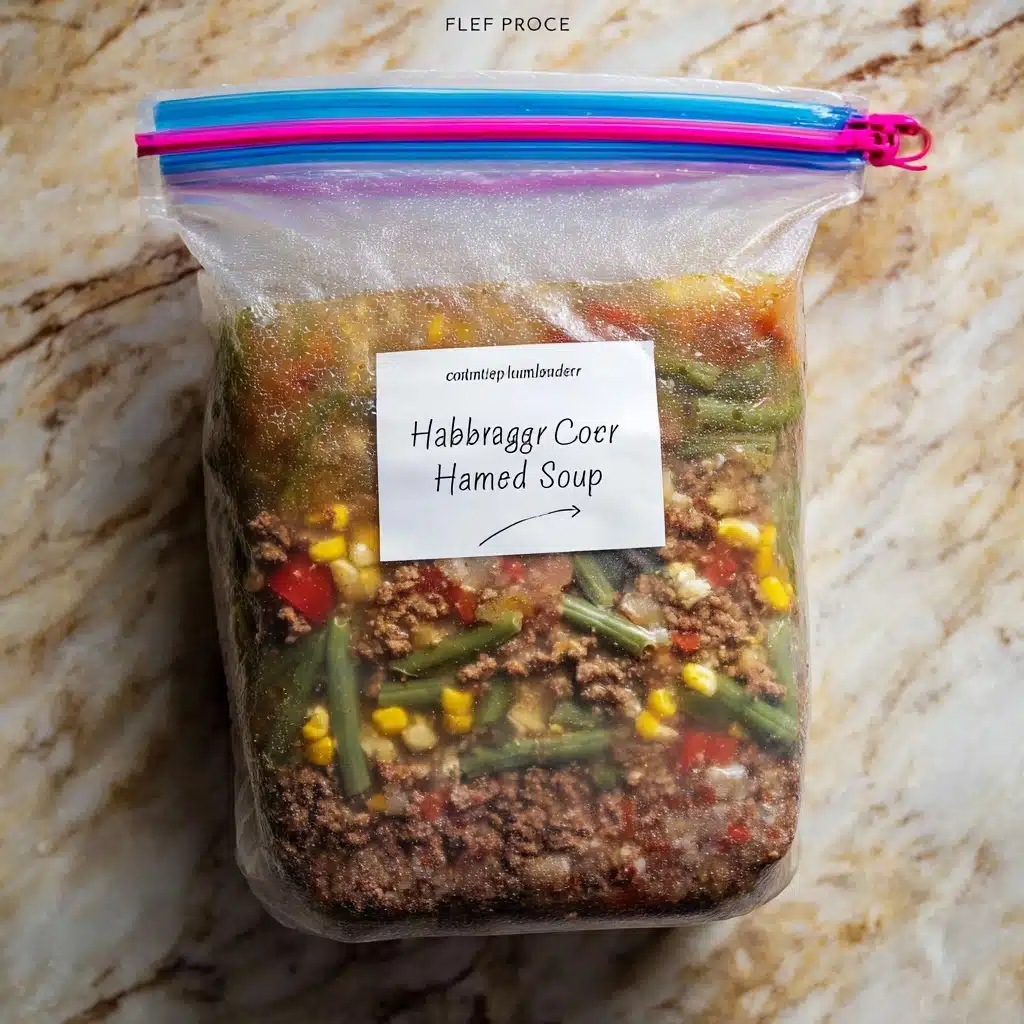Freezer Meals: Hamburger Soup Recipe - Recipe Image