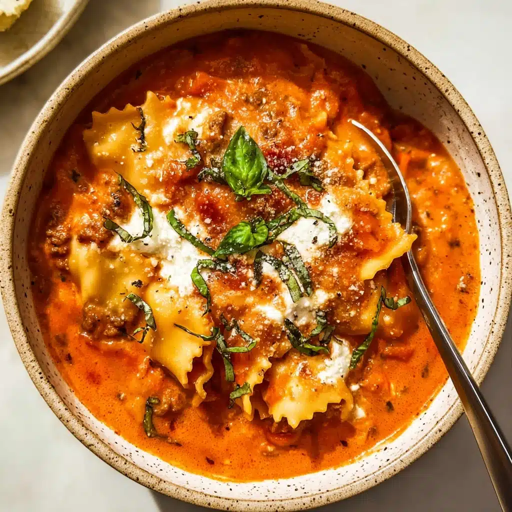 Easy Creamy Lasagna Soup Recipe - Recipe Image