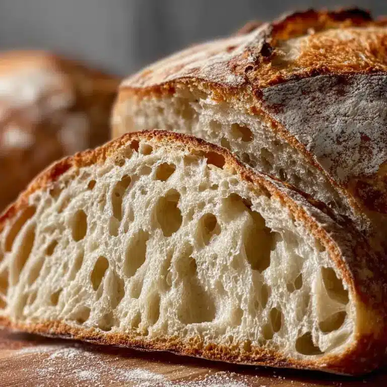 Crusty Golden Sourdough Bread with a Soft Chewy Center Recipe